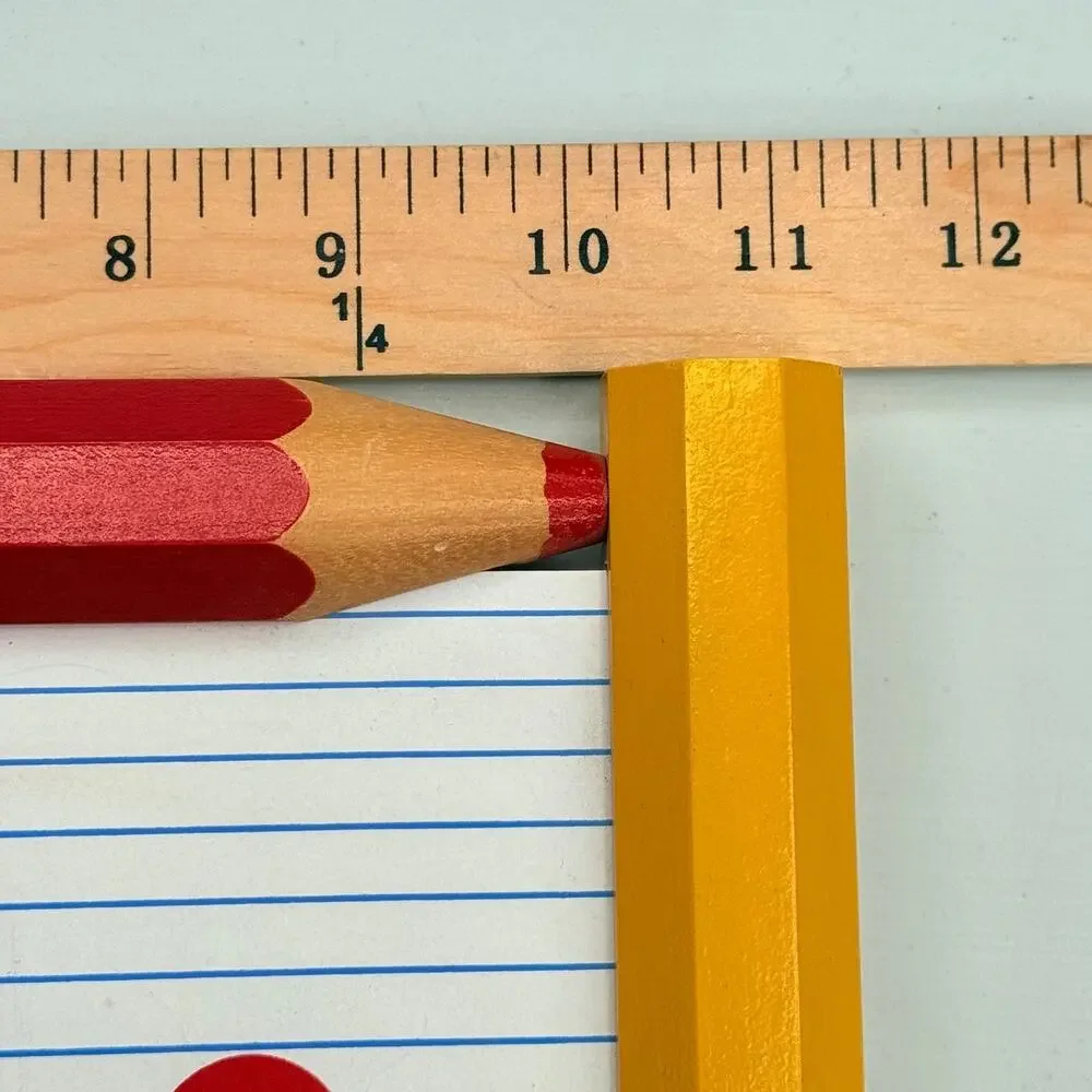 Vintage 1980s Verichron Pencil Wall Clock WORKING Retro Teacher Classroom Decor